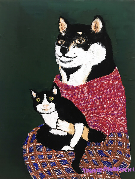 【卓上メモ】 黒柴さんと黒猫さん